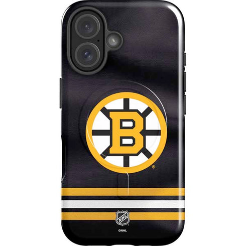 NHL Boston Bruins Home Jersey iPhone 16 Plus Magsafe Impact Case